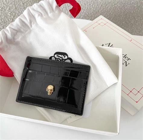 alexander mcqueen wallets and cardholders for women|alexander mcqueen card case.